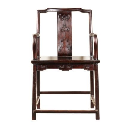 A Chinese hardwood hongmu chair, Qing dynasty, 18t