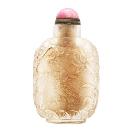 Une fiole à tabac chinoise en cristal de roche rep
