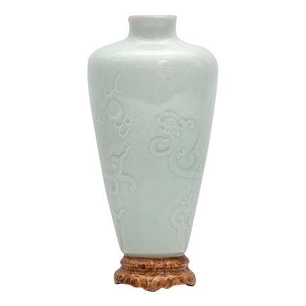 Vase mural chinois « chilong » du XXe siècle, à gl