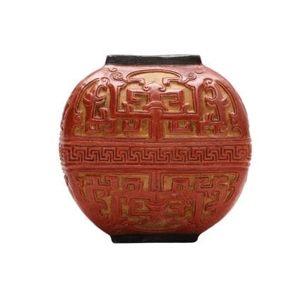 Cruche chinoise en laque « faux bois » de style ci
