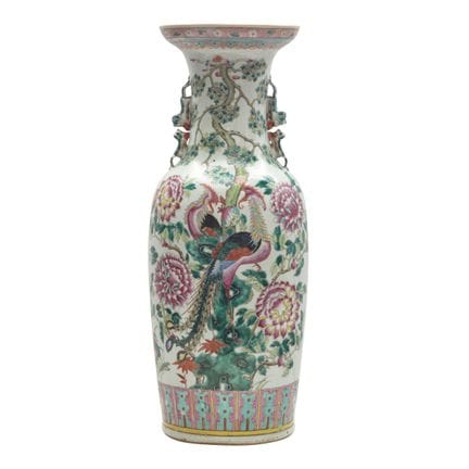 Vase chinois de la famille rose représentant des «