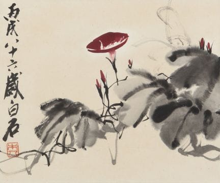 Style de Qi Baishi 齊白石 (chinois, 1864-1957) Ipomée