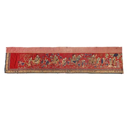 Bannière ou panneau rectangulaire en soie chinoise