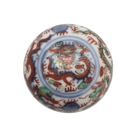 Petite boîte chinoise « dragon » de style wucai av