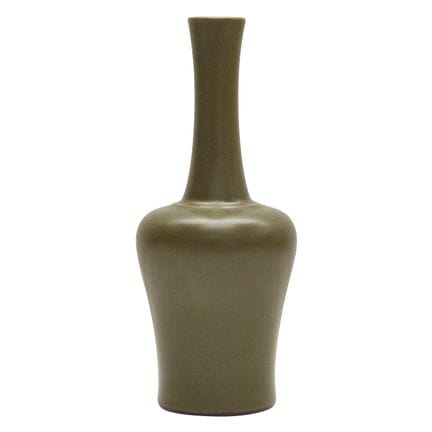 Vase chinois en forme de maillet, à glaçure « pous