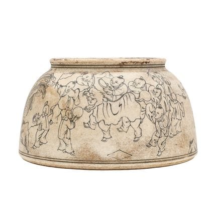 Cruche à eau en porcelaine « biscuits » chinoise r