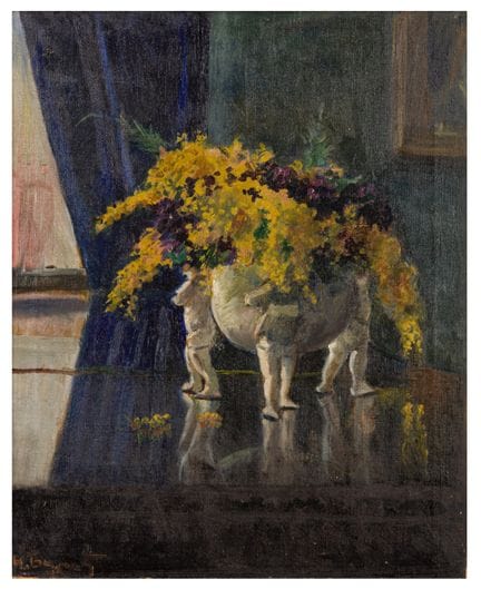 École russe (début du XXe siècle)  Fleurs de mimos