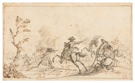 Cornelis Troost (néerlandais, 1696-1750)  Escarmou