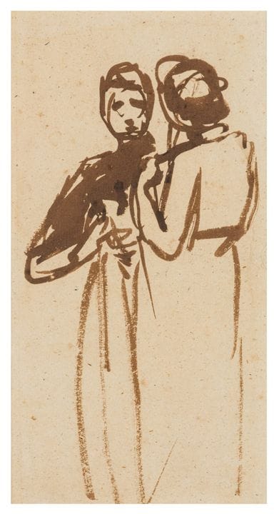 George Romney (britannique, 1734-1802)  Deux perso