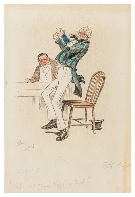 Cecil Aldin (britannico, 1870-1935)  «Sinks, but J