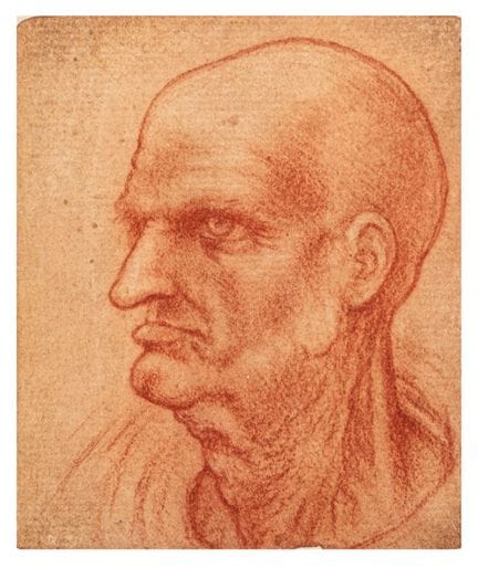 D'après Léonard de Vinci (italien, 1452-1519)  Étu
