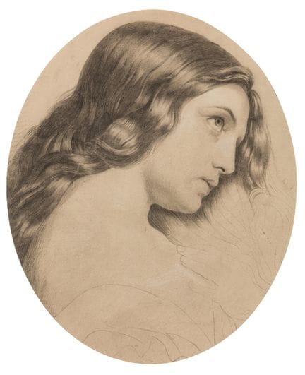 Thomas Couture (francese, 1815-1879)  Studio di te