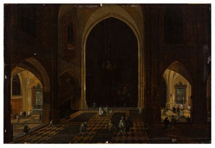 据传为彼得·内夫斯一世（Pieter Neefs I，佛兰德斯人，约1578-1656/61）所作 