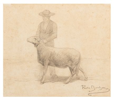 Rosa Bonheur (francese, 1822-1899)  Uomo in piedi 