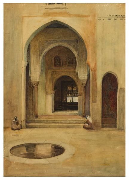 Arthur Melville (scozzese, 1858-1904)  Un cortile 