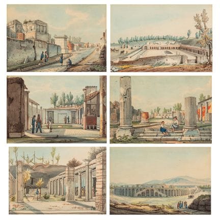 Achille Vianelli (italiano, 1803-1894)  Sei vedute