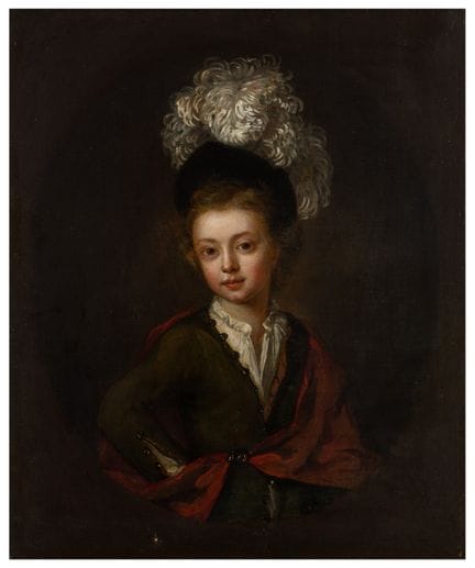 戈弗雷·克内勒（Godfrey Kneller）画派（英国，1646-1723）  《儿童肖像》  