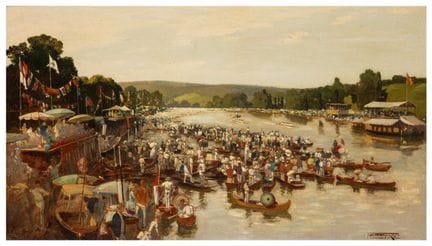 托马斯·沃尔特·威尔逊 R.I. R.O.I.（英国，1851-1912） 《亨利皇家赛艇会》 右下