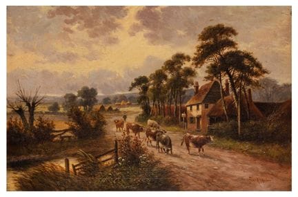 Frank Hider (britannique, 1861-1933)  Un agriculte