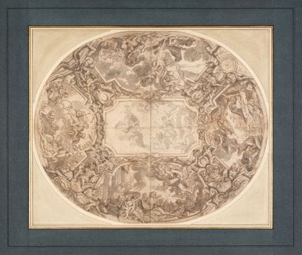 Charles LE BRUN (Paris 1619-1690)
Projet de plafon