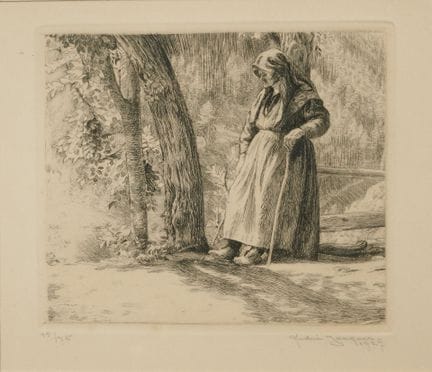 André JACQUES (1880-1960). Vieille femme de Tarent