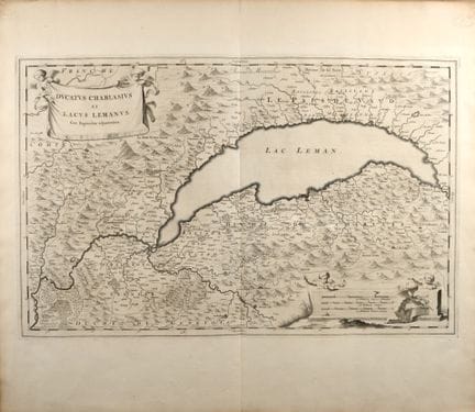 BLAEU - Ducatus chablasius et Lacus Lemanus cum re