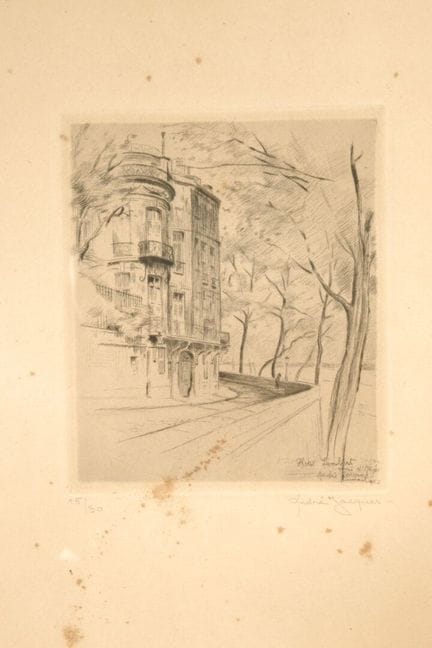André JACQUES (1880-1960). Paris Hôtel Lambert qua