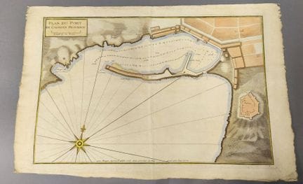 Jacques AYROUARD. Plano del puerto de Cassis en Pr