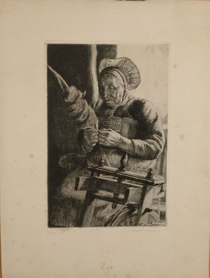 André JACQUES (1880–1960). Die Spinnerin, 1923
Rad