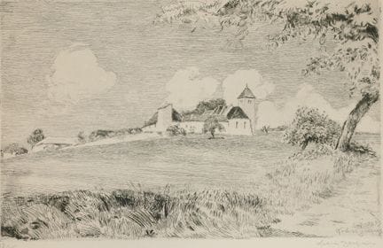 André JACQUES (1880-1960). Le Prieuré de Lovagny, 