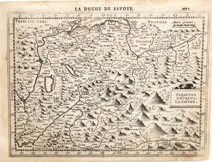 HONDIUS, según. «Sabaudia ducatus La SAVOIE», haci