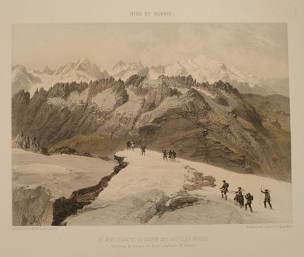 费利克斯·贝诺瓦（1818-1896）与萨巴蒂耶。尼斯与萨伏伊：白朗峰与红针山脉
夏尔潘蒂埃创作的彩