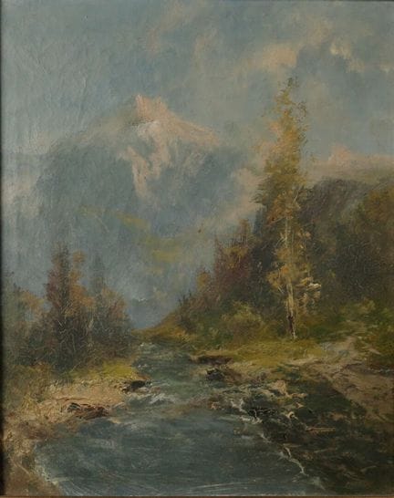 G. BERNARD (XXème siècle). Le Cervin
Huile sur toi