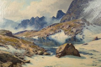 Charles BERTIER (1860-1924). Lac Blanc en Belledon