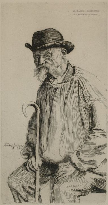 André JACQUES (1880-1960). Il guardiano rurale di 