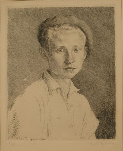 安德烈·雅克（1880-1960）。《萨伏伊青年》，1944年
蚀刻版画，右下角签名，印数标注为27