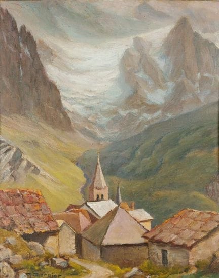 Marcel MERGIER (1884-1974). En-haut du village de 