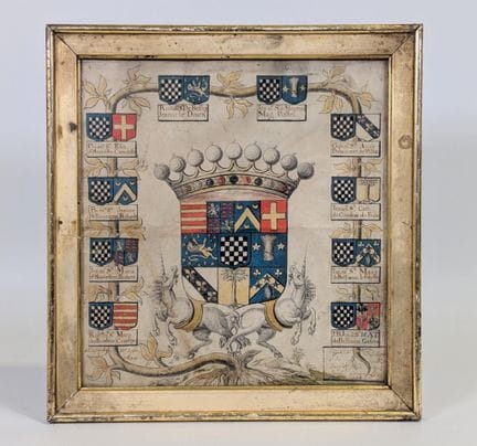 Disegno a inchiostro e guazzo (?) raffigurante un 