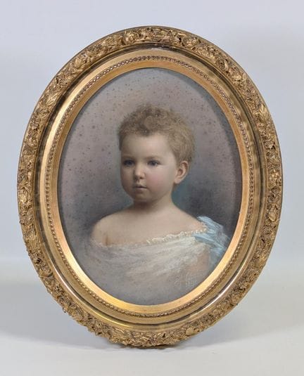 Tirage photographique ancien rehaussé, figurant un