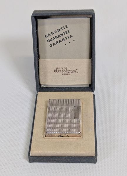 DUPONT, Paris, silver plated metal lighter with a 