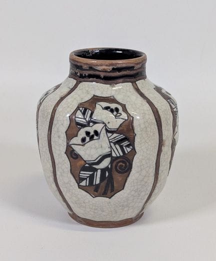 BOCH Frères La Louvière, 1920-1930 circa, vaso "ba