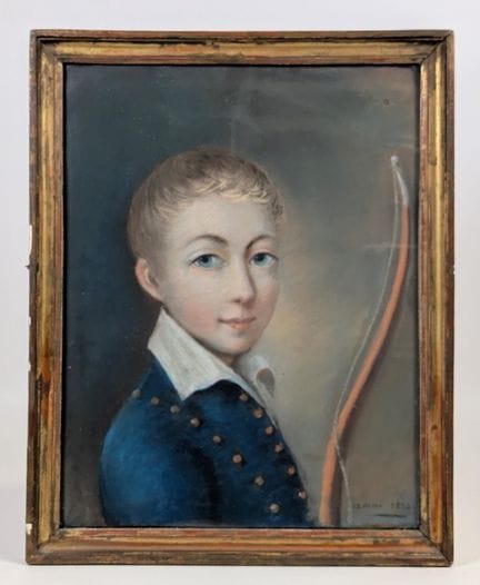 Ecole du premier tiers du XIXe, pastel figurant un