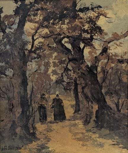 Lutèce PIEREPONT (XIXe/XXe) hst figurant un chemin