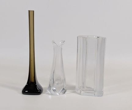 DAUM, vaso dritto di forma libera in cristallo par