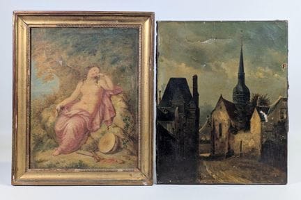 Ecole du XIXe, hst figurant une nymphe ou  bacchan
