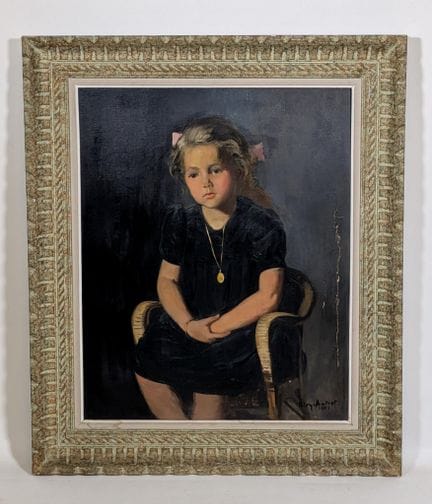 André BIRY-AUTRET(né en 1911-?) hst figurant une p