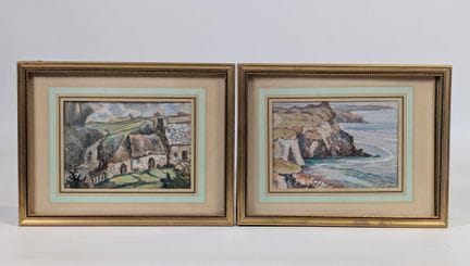 Fernand LE CHUITON (1893-1968) serie di (2) guazzi