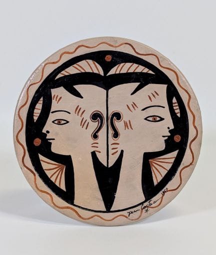 Jean COCTEAU (1889-1963), piatto in ceramica con d