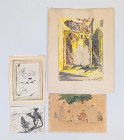 Myrto DEBARD (1900-1983) raccolta di (x2) disegni 