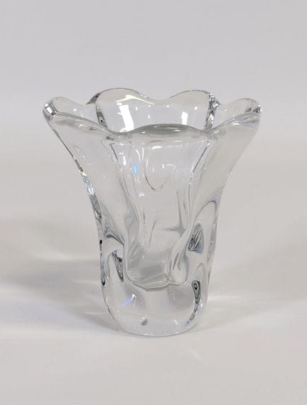 DAUM, Francia, 1950 circa, vaso "cratere" in crist